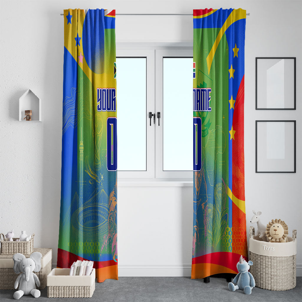 Personalized South Africa Football Window Curtain Springbok Champion Soccer Mascot Protea