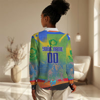 Personalized South Africa Football Women Casual Shirt Springbok Champion Soccer Mascot Protea