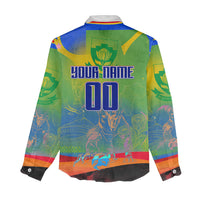 Personalized South Africa Football Women Casual Shirt Springbok Champion Soccer Mascot Protea