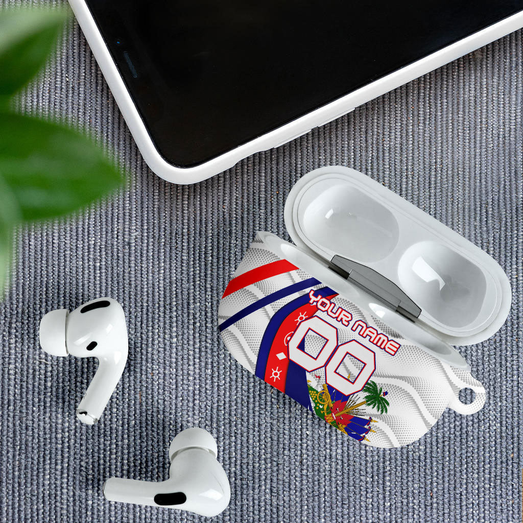 Personalized Haiti Football Trogon Bird AirPods Case Les Grenadiers National Flag Art Caribbean