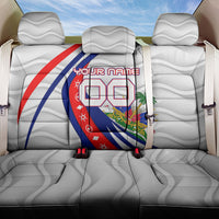 Personalized Haiti Football Trogon Bird Back Car Seat Cover Les Grenadiers National Flag Art Caribbean