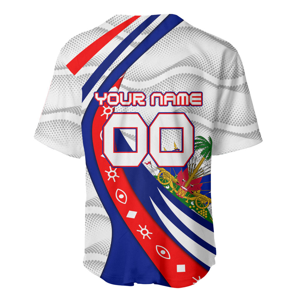 Personalized Haiti Football Trogon Bird Baseball Jersey Les Grenadiers National Flag Art Caribbean