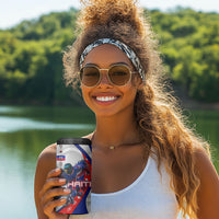 Personalized Haiti Football Trogon Bird 4 in 1 Can Cooler Tumbler Les Grenadiers National Flag Art Caribbean
