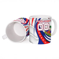 Personalized Haiti Football Trogon Bird Ceramic Mug Les Grenadiers National Flag Art Caribbean