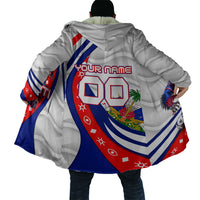 Personalized Haiti Football Trogon Bird Cloak Les Grenadiers National Flag Art Caribbean