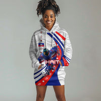 Personalized Haiti Football Trogon Bird Hoodie Dress Les Grenadiers National Flag Art Caribbean