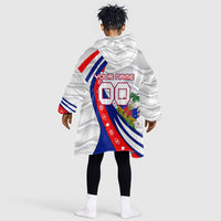 Personalized Haiti Football Trogon Bird Kid Wearable Blanket Hoodie Les Grenadiers National Flag Art Caribbean