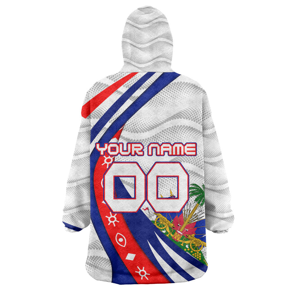 Personalized Haiti Football Trogon Bird Kid Wearable Blanket Hoodie Les Grenadiers National Flag Art Caribbean