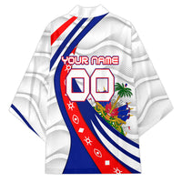 Personalized Haiti Football Trogon Bird Kimono Les Grenadiers National Flag Art Caribbean