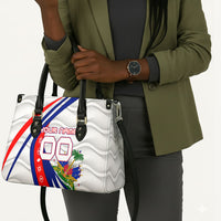 Personalized Haiti Football Trogon Bird Leather Bag Les Grenadiers National Flag Art Caribbean