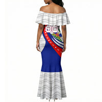 Personalized Haiti Football Trogon Bird Mermaid Dress Les Grenadiers National Flag Art Caribbean