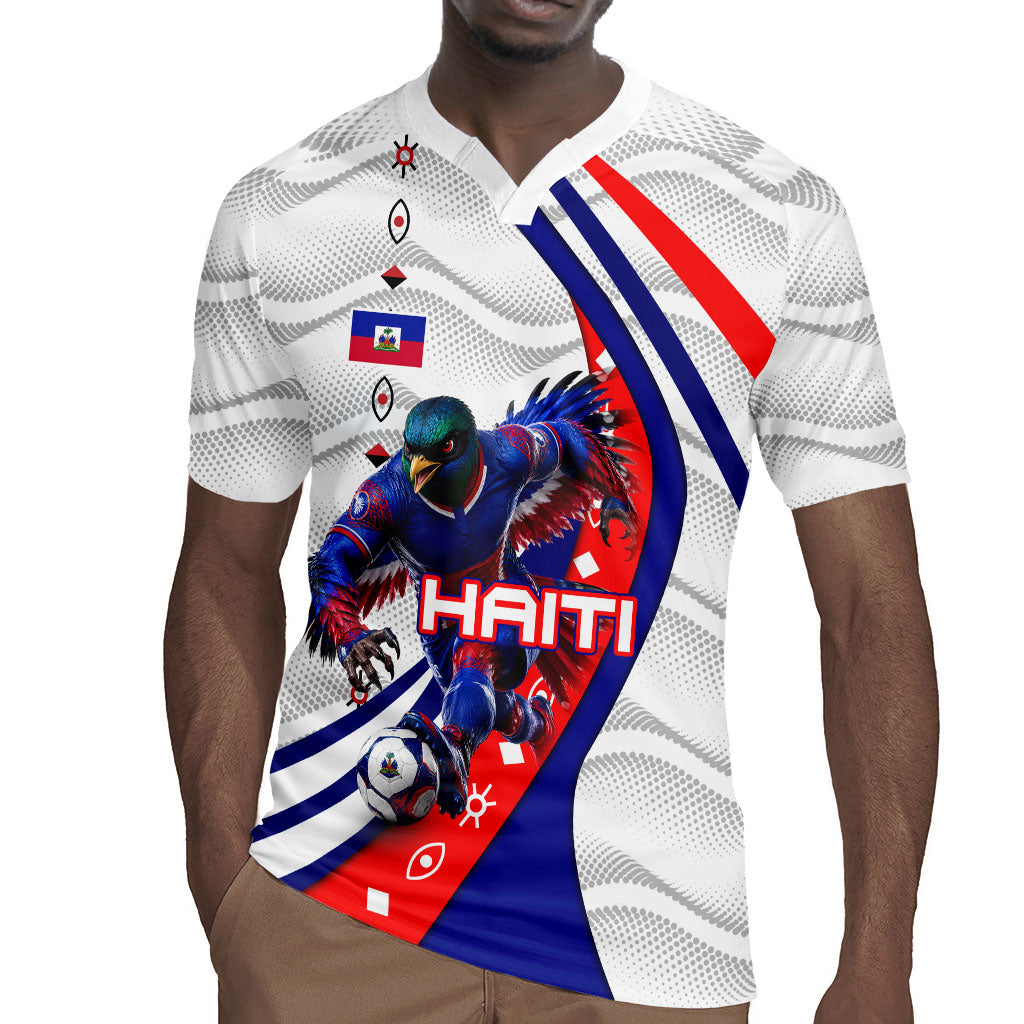 Personalized Haiti Football Trogon Bird Rugby Jersey Les Grenadiers National Flag Art Caribbean