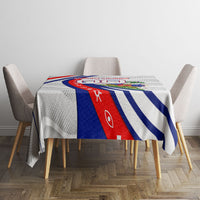 Personalized Haiti Football Trogon Bird Tablecloth Les Grenadiers National Flag Art Caribbean