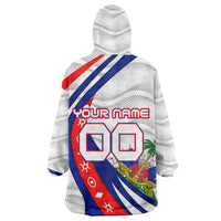 Personalized Haiti Football Trogon Bird Wearable Blanket Hoodie Les Grenadiers National Flag Art Caribbean