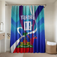 Personalized Haiti Football Bathroom Set Haitian Flag Trogon Bird Mascot