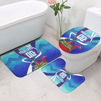 Personalized Haiti Football Bathroom Set Haitian Flag Trogon Bird Mascot