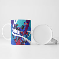 Personalized Haiti Football Ceramic Mug Haitian Flag Trogon Bird Mascot