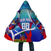 Personalized Haiti Football Cloak Haitian Flag Trogon Bird Mascot