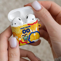 Personalized Ecuador Football Condor Mascot AirPods Case Golden Wings of La Tri