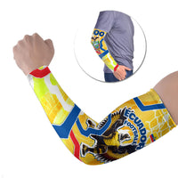 Personalized Ecuador Football Condor Mascot Arm Sleeves Golden Wings of La Tri