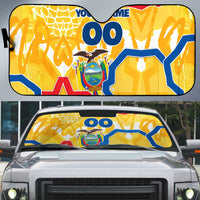 Personalized Ecuador Football Condor Mascot Auto Sun Shade Golden Wings of La Tri