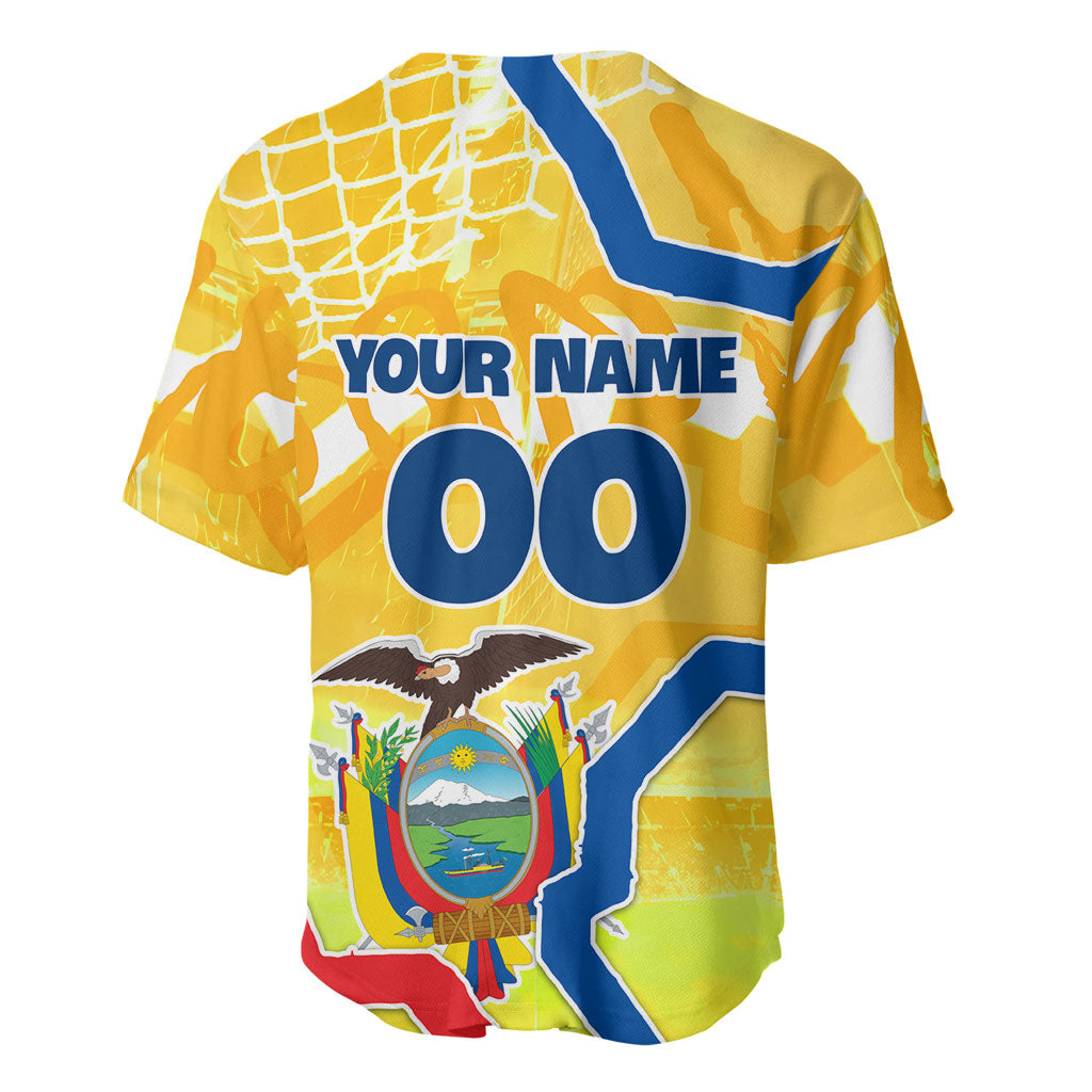 Personalized Ecuador Football Condor Mascot Baseball Jersey Golden Wings of La Tri