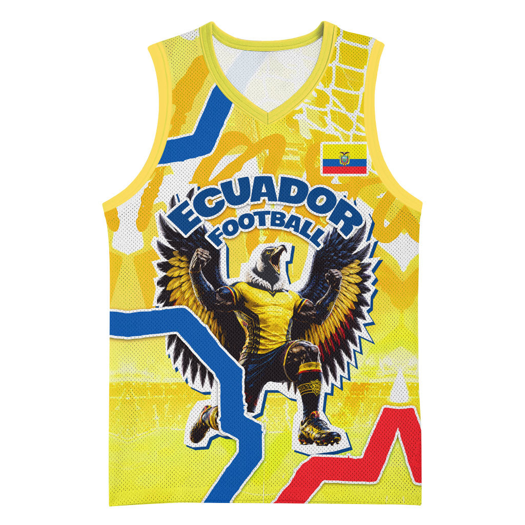 Personalized Ecuador Football Condor Mascot Basketball Jersey Golden Wings of La Tri