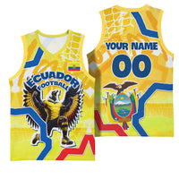 Personalized Ecuador Football Condor Mascot Basketball Jersey Golden Wings of La Tri