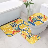 Personalized Ecuador Football Condor Mascot Bathroom Set Golden Wings of La Tri