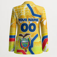 Personalized Ecuador Football Condor Mascot Blazer Golden Wings of La Tri