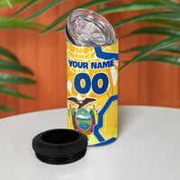 Personalized Ecuador Football Condor Mascot 4 in 1 Can Cooler Tumbler Golden Wings of La Tri