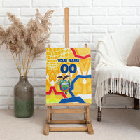 Personalized Ecuador Football Condor Mascot Canvas Wall Art Golden Wings of La Tri