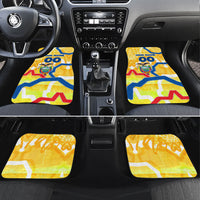 Personalized Ecuador Football Condor Mascot Car Mats Golden Wings of La Tri