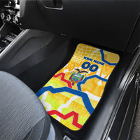 Personalized Ecuador Football Condor Mascot Car Mats Golden Wings of La Tri