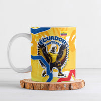 Personalized Ecuador Football Condor Mascot Ceramic Mug Golden Wings of La Tri