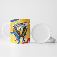Personalized Ecuador Football Condor Mascot Ceramic Mug Golden Wings of La Tri