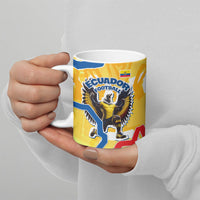 Personalized Ecuador Football Condor Mascot Ceramic Mug Golden Wings of La Tri