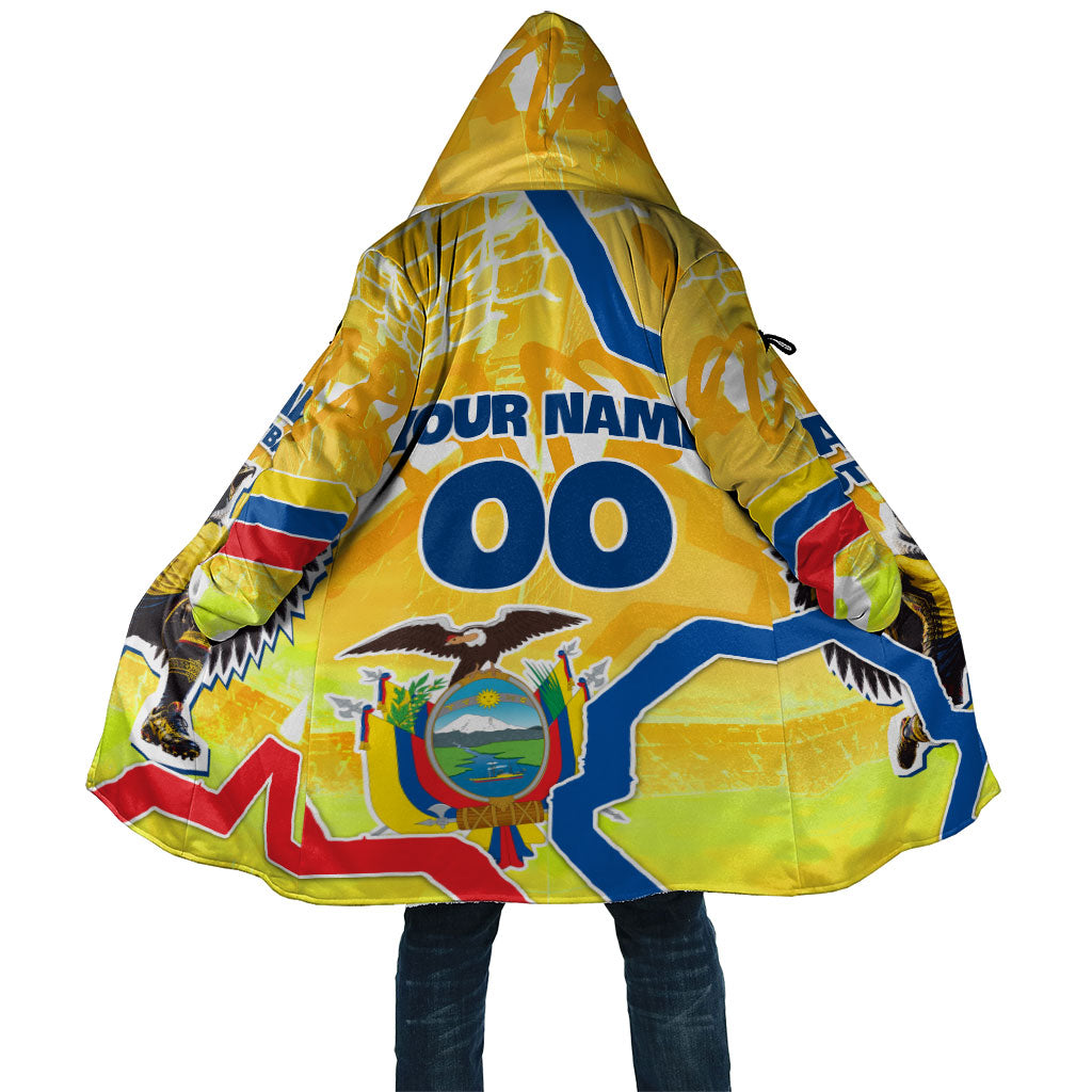 Personalized Ecuador Football Condor Mascot Cloak Golden Wings of La Tri