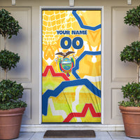 Personalized Ecuador Football Condor Mascot Door Cover Golden Wings of La Tri