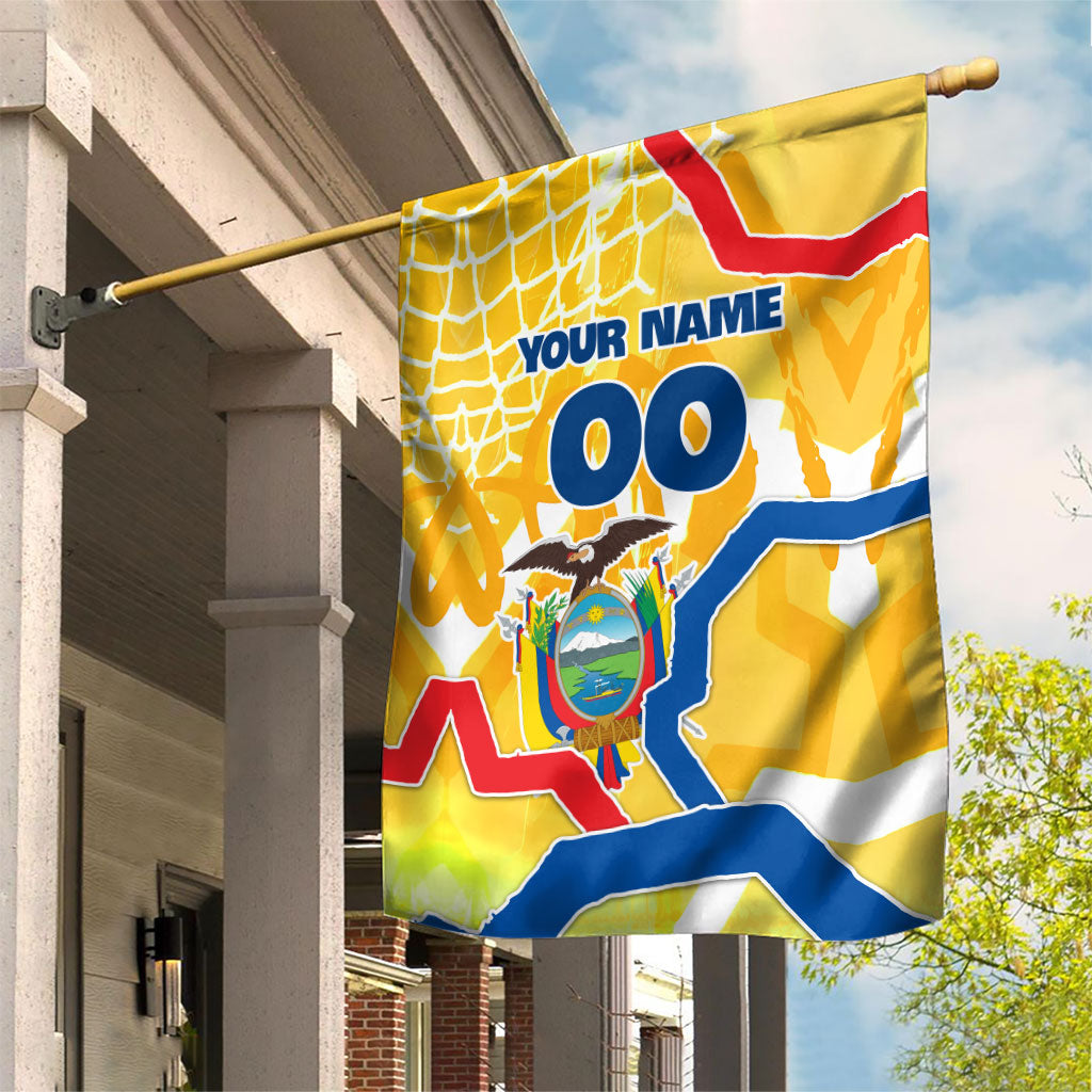 Personalized Ecuador Football Condor Mascot Garden Flag Golden Wings of La Tri