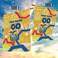 Personalized Ecuador Football Condor Mascot Garden Flag Golden Wings of La Tri