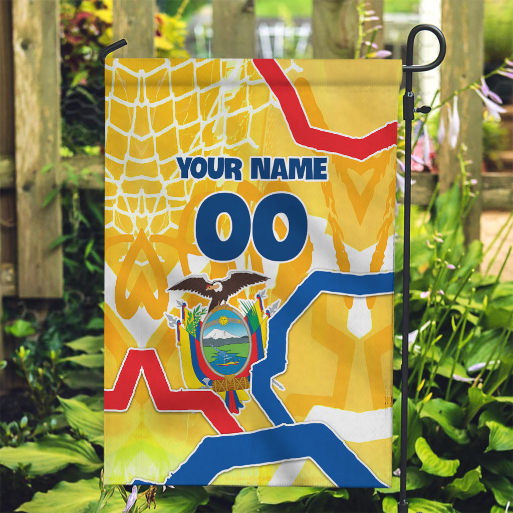 Personalized Ecuador Football Condor Mascot Garden Flag Golden Wings of La Tri