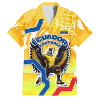 Personalized Ecuador Football Condor Mascot Hawaiian Shirt Golden Wings of La Tri