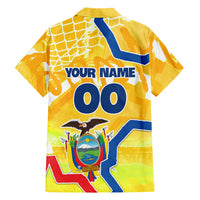 Personalized Ecuador Football Condor Mascot Hawaiian Shirt Golden Wings of La Tri