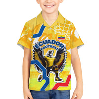 Personalized Ecuador Football Condor Mascot Hawaiian Shirt Golden Wings of La Tri