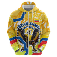 Personalized Ecuador Football Condor Mascot Hoodie Golden Wings of La Tri