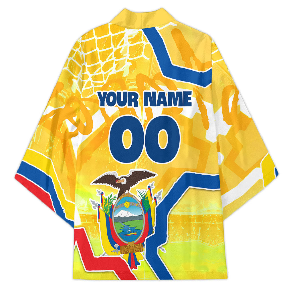 Personalized Ecuador Football Condor Mascot Kimono Golden Wings of La Tri