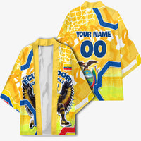 Personalized Ecuador Football Condor Mascot Kimono Golden Wings of La Tri
