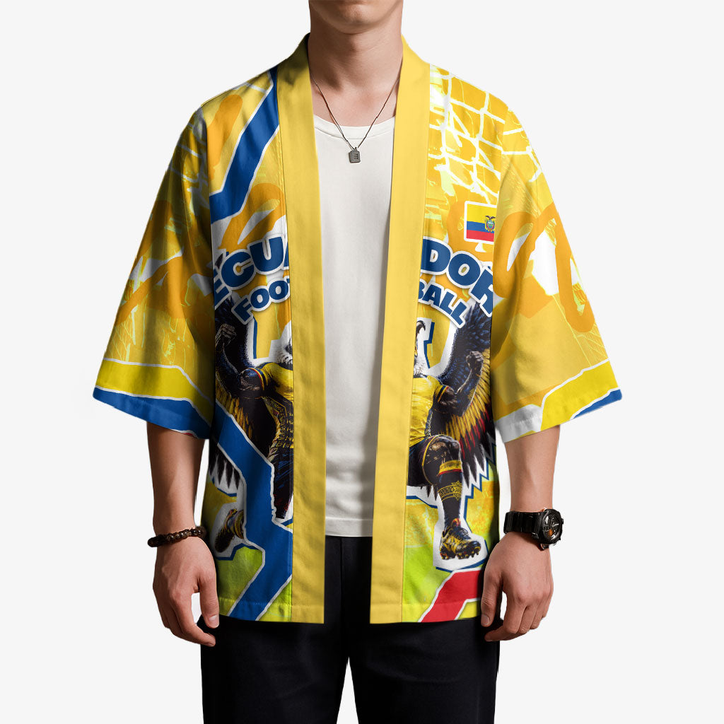 Personalized Ecuador Football Condor Mascot Kimono Golden Wings of La Tri
