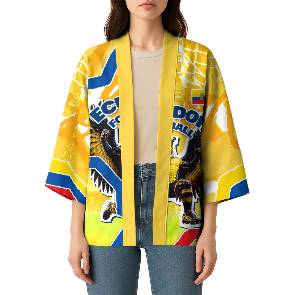 Personalized Ecuador Football Condor Mascot Kimono Golden Wings of La Tri